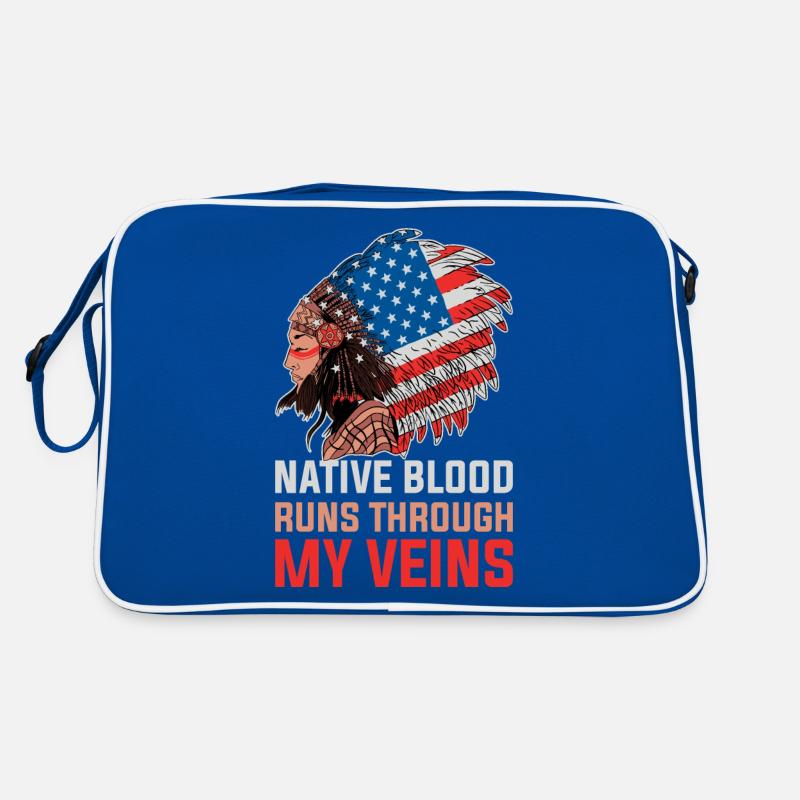 Native Blood Native American Gift Retro Bag