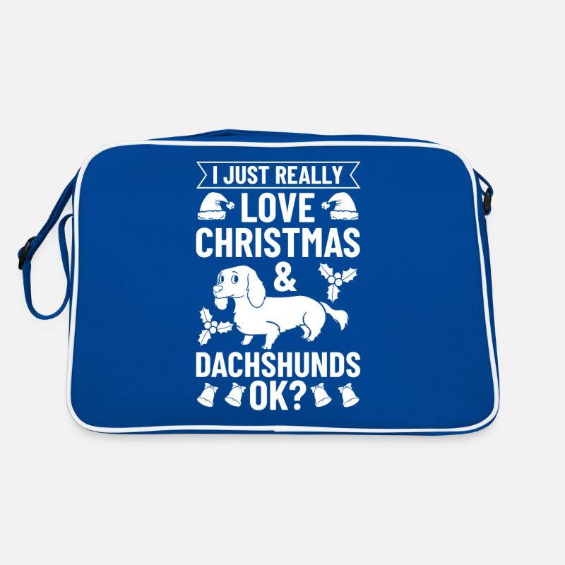 Doxie Teckel Teckel Chien Noël Sac Retro