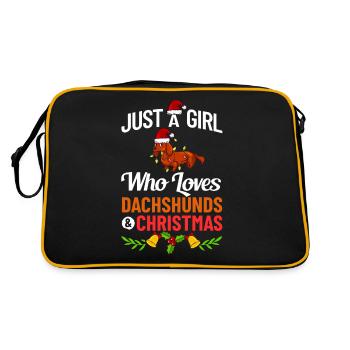 Doxie Teckel Teckel Chien Noël - Sac Retro - noir/or - Dos