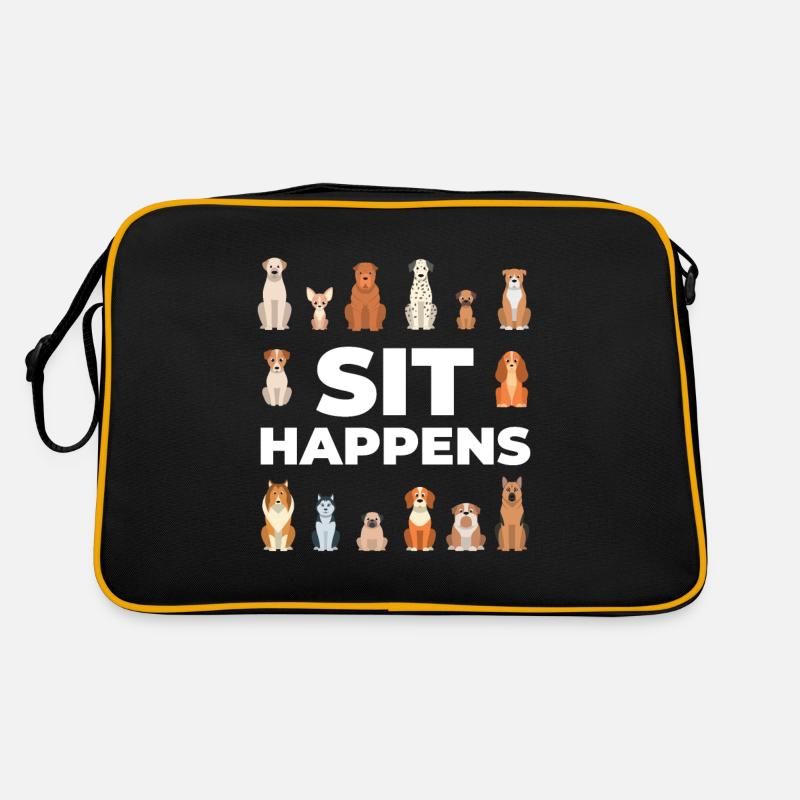 Funny Sit Happens Pet Sitting Design For Retro Bag