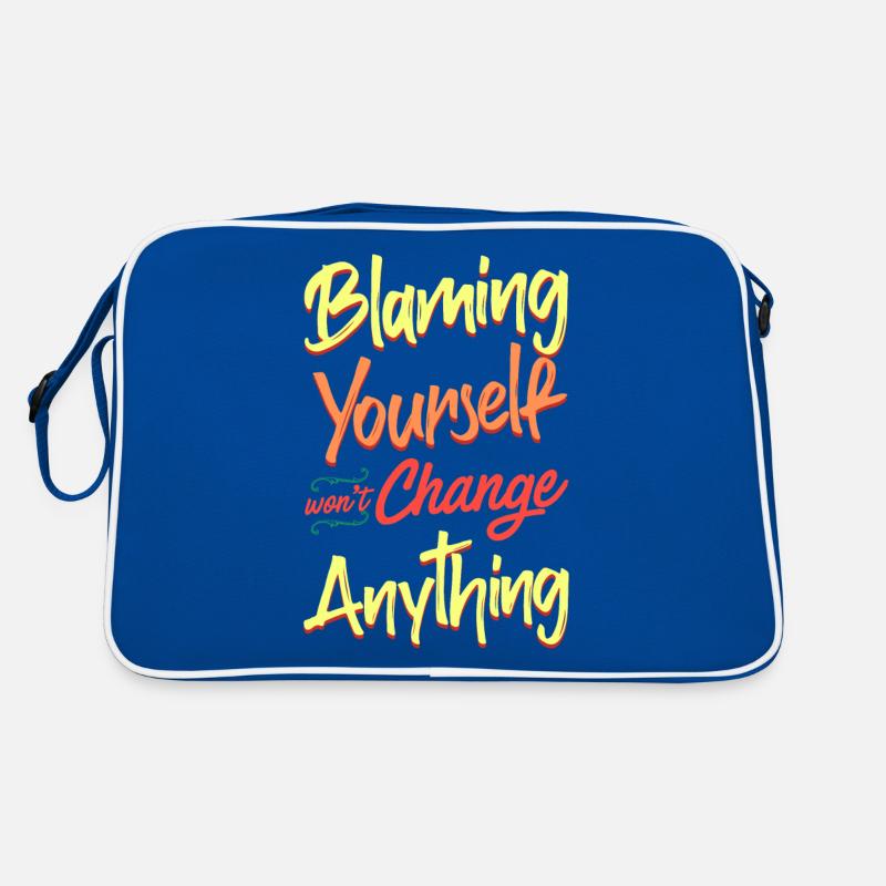 Blaming yourself doesn't change anything Retro Bag