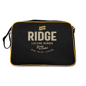 Team Ridge Lifetime Member Personalized Name - Retro Bag - black/gold - Back