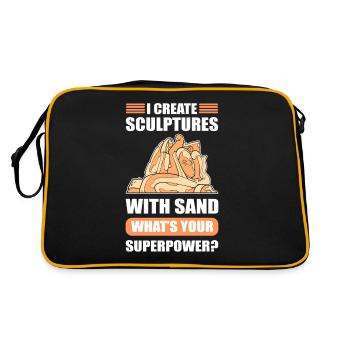 I create Sculptures with Sand Superpower? Sand - Retro Bag - black/gold - Back