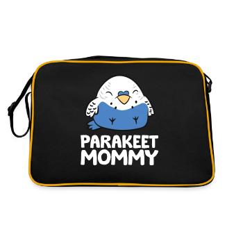 Parakeet Mommy Budgerigar Funny Parakeet Mommy - Retro Bag - black/gold - Back