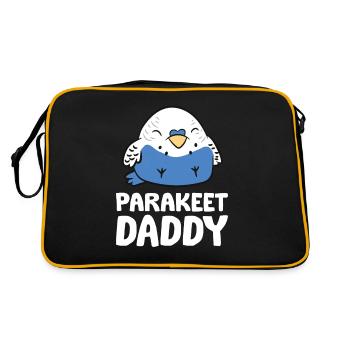 Parakeet Daddy Budgerigar Funny Parakeet Daddy - Retro Bag - black/gold - Back