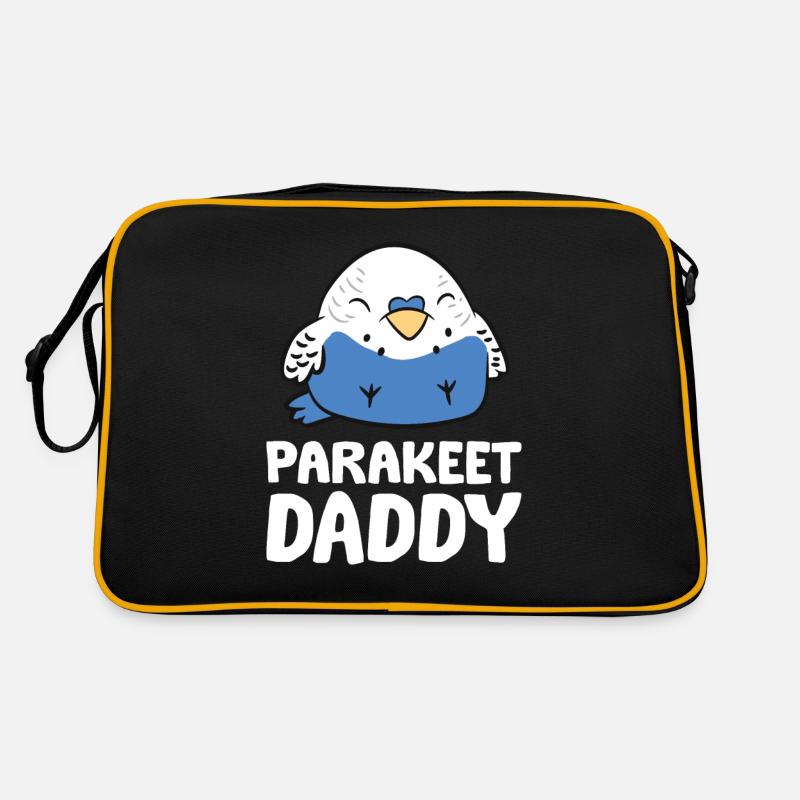 Parakeet Daddy Budgerigar Funny Parakeet Daddy Retro Bag