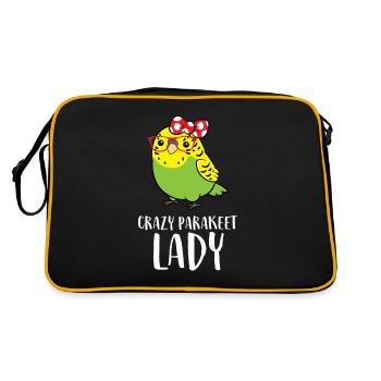 Crazy Parakeet Lady - Retro Bag - black/gold - Back