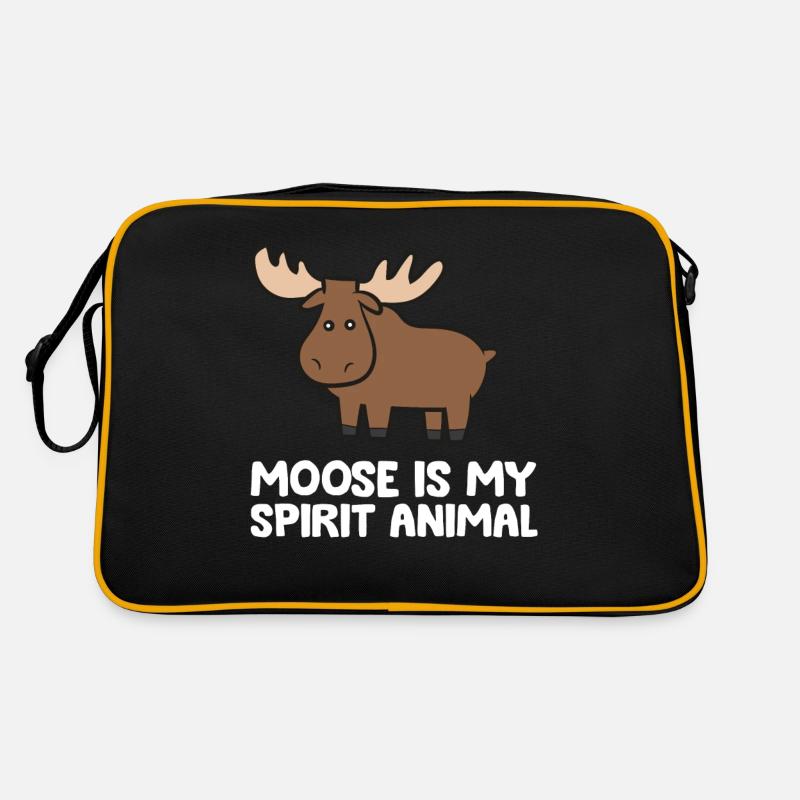 Elch ist mein Geisttier Niedlicher Elch Retro Tasche