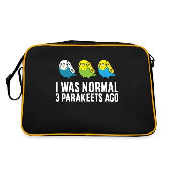 Propriétaire d’oiseaux perruches J’étais 3 perruches il y a 3 perruches - Sac Retro - noir/or - Dos