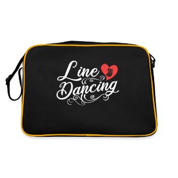 Line Dancing Cute Heart Cowboy Boots Line Dancer - Retro Bag - black/gold - Back