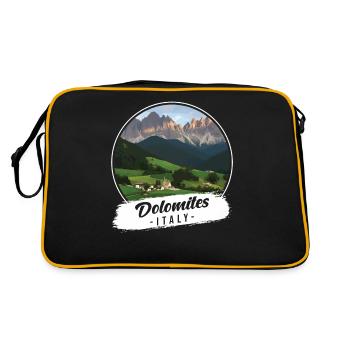 Dolomites Italie Souvenir - Sac Retro - noir/or - Dos