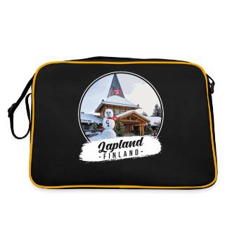 Laponie Finlande Souvenir - Sac Retro - noir/or - Dos