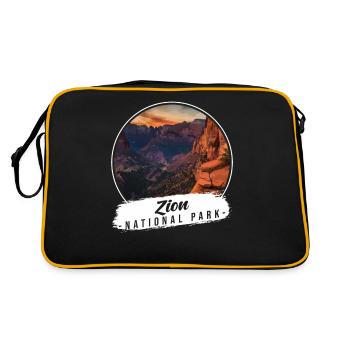Zion National Park Souvenirs - Retro Bag - black/gold - Back