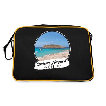 Riviera Nayarit Mexico Souvenir - Retro Bag - black/gold - Back