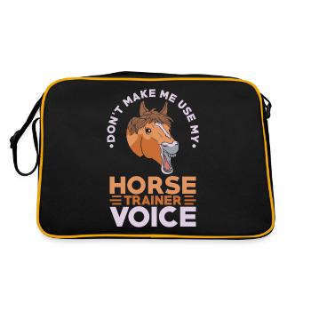 Pferdetrainer Stimme - Retro Tasche - Schwarz/Gold - Hinten