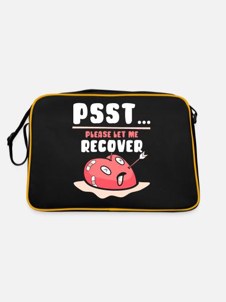 psst please let me get well again - Retro Bag - black/gold - Back