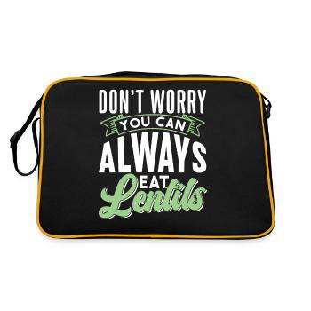 Don't Worry Lentils Can You Always Eat Lens - Retro Bag - black/gold - Back