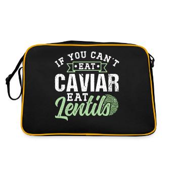 If You Don't Eat Caviar Can Eat Lentils - Retro Bag - black/gold - Back