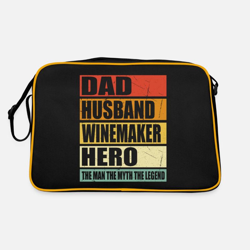 Vater Ehemann Winzer Held Retro Tasche