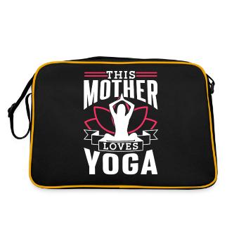This Mom Loves Yoga Mom Hobby Mommy - Retro Bag - black/gold - Back