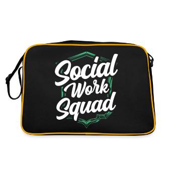 Team Social Work Social Workers Social Work - Retro Bag - black/gold - Back