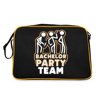 Enterrement de vie de garçon Équipe Bachelor Bride - Sac Retro - noir/or - Dos