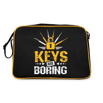 Keys are boring locksmith - Retro Bag - black/gold - Back