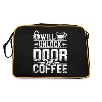 Déverrouillera la porte pour serrurier à café - Sac Retro - noir/or - Dos