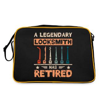 A legendary locksmith has retired - Retro Bag - black/gold - Back