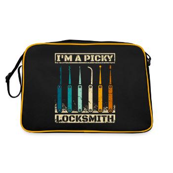 I'm a picky locksmith - Retro Bag - black/gold - Back