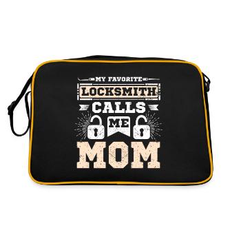 My favorite locksmith calls me mom - Retro Bag - black/gold - Back