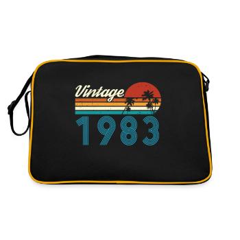 Vintage 1983 Vintage Geburtstag Retro Vintage - Retro Tasche - Schwarz/Gold - Hinten