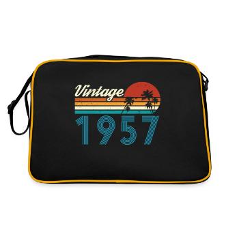 Vintage 1957 Vintage Geburtstag Retro Vintage - Retro Tasche - Schwarz/Gold - Hinten