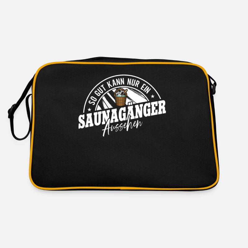 Sauna - Retro Tasche - Schwarz/Gold