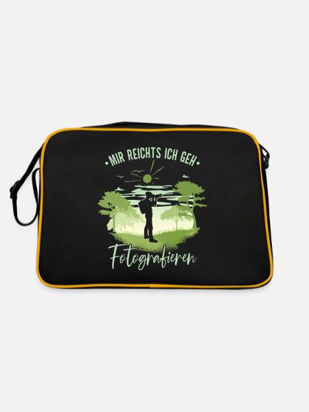 Fotografieren Fotografen - Retro Tasche - Schwarz/Gold