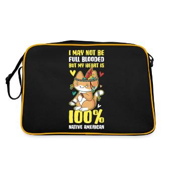 Cadeau amérindien 100% amérindien - Sac Retro - noir/or - Dos