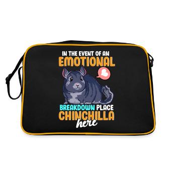 Funny Emotional Breakdown Chinchilla - Retro Bag - black/gold - Back