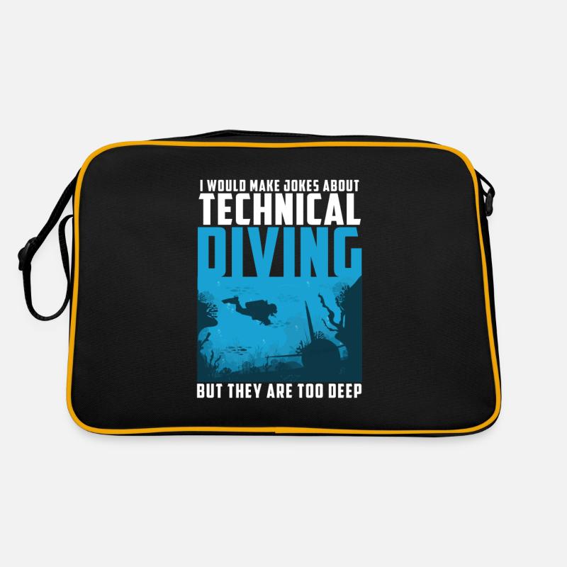 Jokes About Technical Diving Are Too Deep Funny Retro Bag
