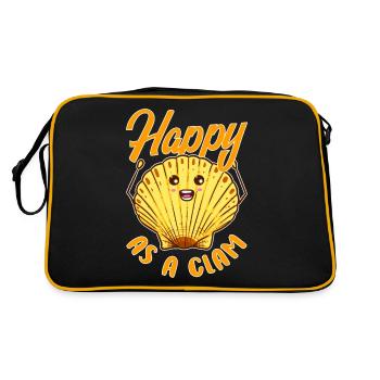 Happy as a clam - Retro Bag - black/gold - Back