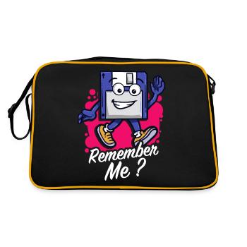 Programmierer Retro-diskette Floppy disc - Retro Tasche - Schwarz/Gold - Hinten