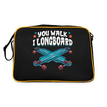 You Go I Longboard Drôle de Longboard - Sac Retro - noir/or - Dos