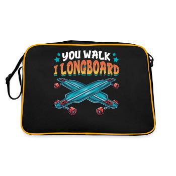 You Go I Longboard Drôle de Longboard - Sac Retro - noir/or - Dos