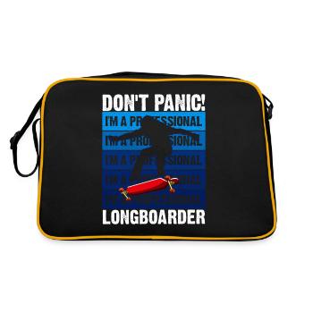 Lonagboarding Je suis un longboarder - Sac Retro - noir/or - Dos
