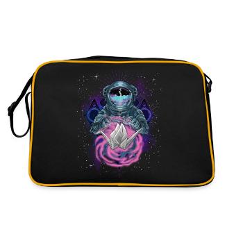 Origami d’astronaute artistique spatial - Sac Retro - noir/or - Dos