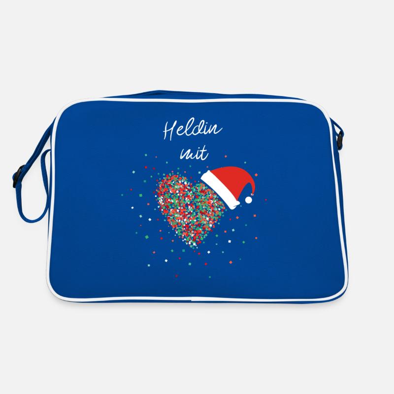 Heldin mit Herz Heldin des Alltags Christmas X-Mas Retro Tasche