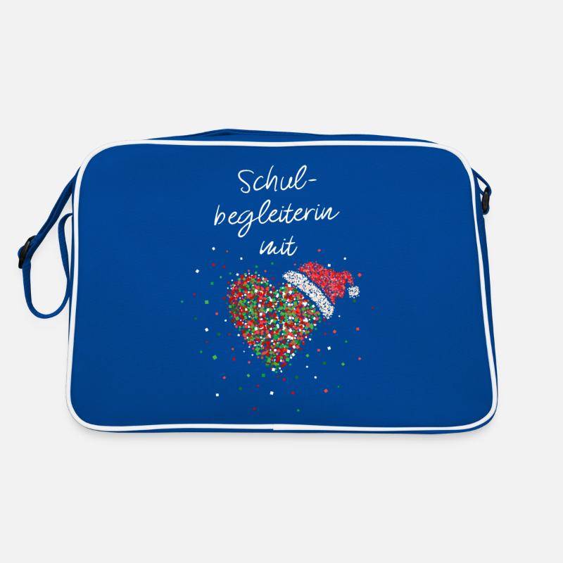 Schulbegleiterin mit Herz Weihnachtsfeier Nikolaus Retro Tasche