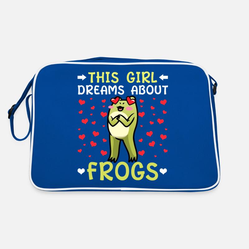Frosch Mädchen Retro Tasche