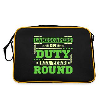 Paysagiste en service toute l’année - Sac Retro - noir/or - Dos