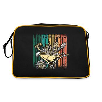 Retro Vintage Landscapers - Retro Bag - black/gold - Back