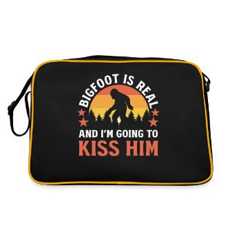 Bigfoot Sasquatch Yeti Créature Mythique Monstre B - Sac Retro - noir/or - Dos